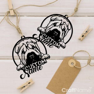 Custom Chinese Shar Pei Dog Ornament Metal Wall Art, Christmas Ornament Decor & Gift, Ornament Wall Hangings, Metal Ornament Christmas Decor