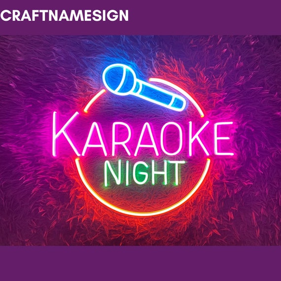 KARAOKE BAR ネオンサイン Amazon | JOMOBUTY カラオケ ネオンサイン 多階段調光可 LED