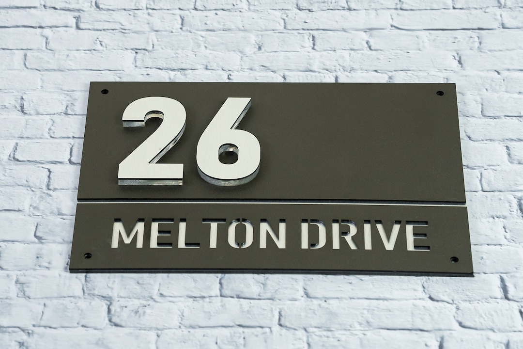 Custom House Number Sign, Number Box, Personalized Address Plaque ...