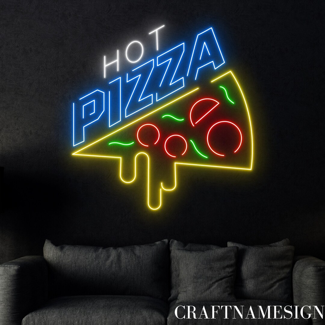 Hot Pizza Neon Sign, Hot Pizza Led Sign, Custom Neon Sign, Italian ...