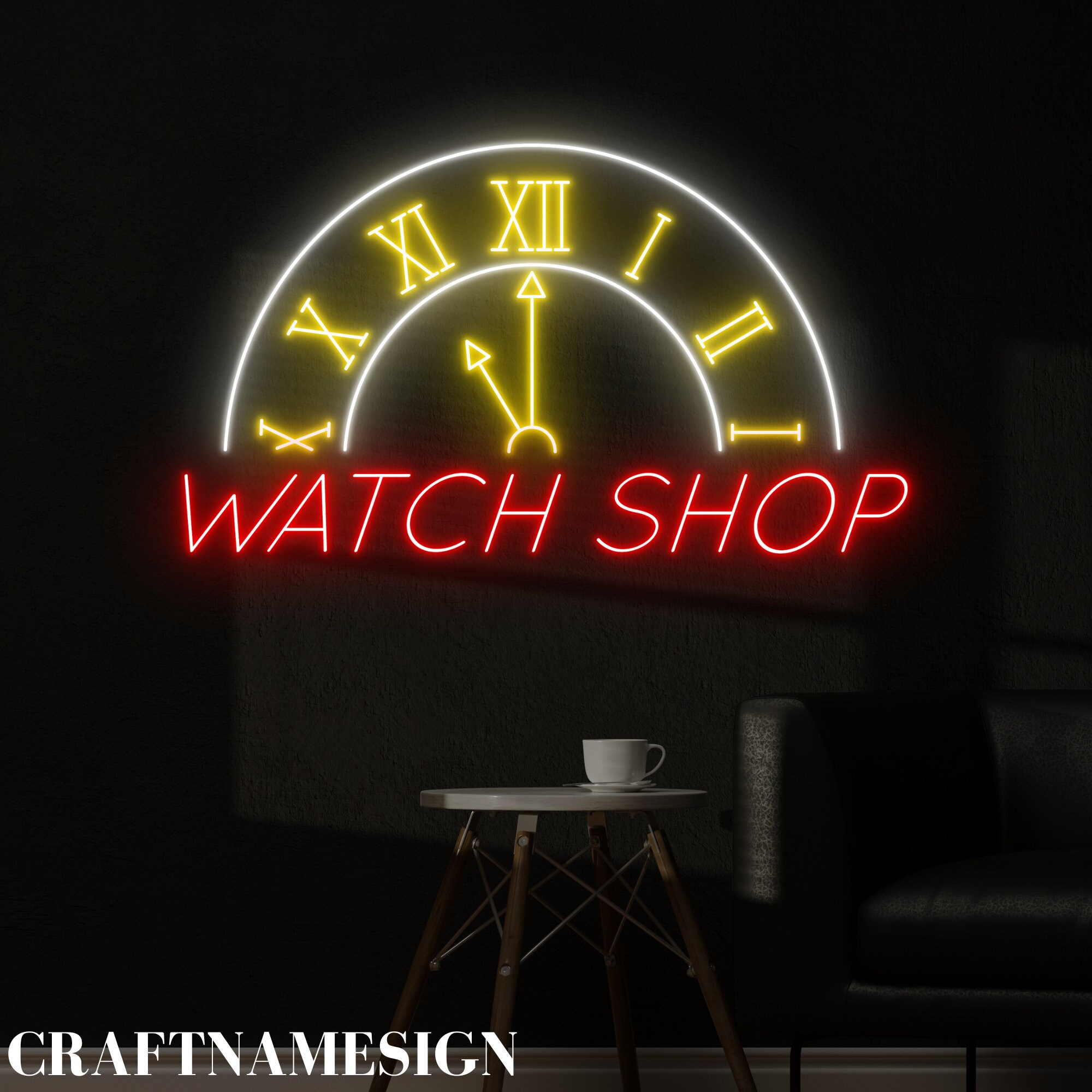 オープンウォッチショップ LED サイン、時計ショップ ネオンサイン