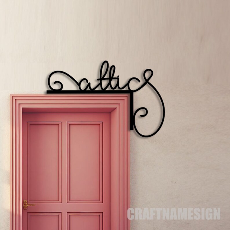 Sign for Attic Above Door Decor Metal Wall Art, Attic Door Topper, Home ...