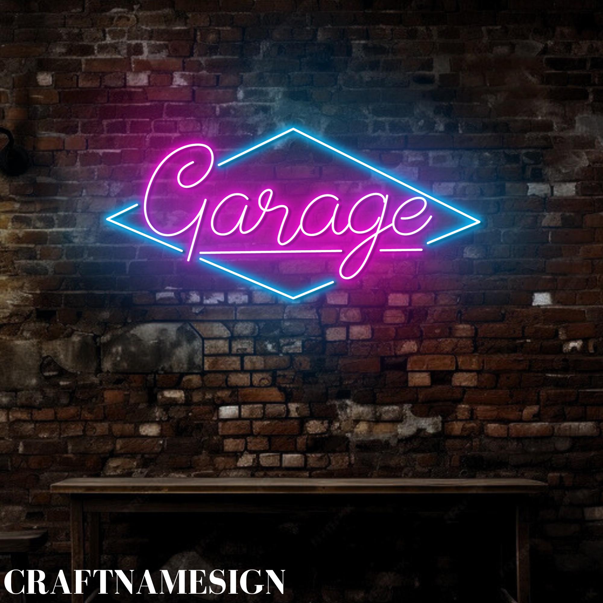 モダンなガレージネオン看板、メカニックカーガレージ LED サイン  