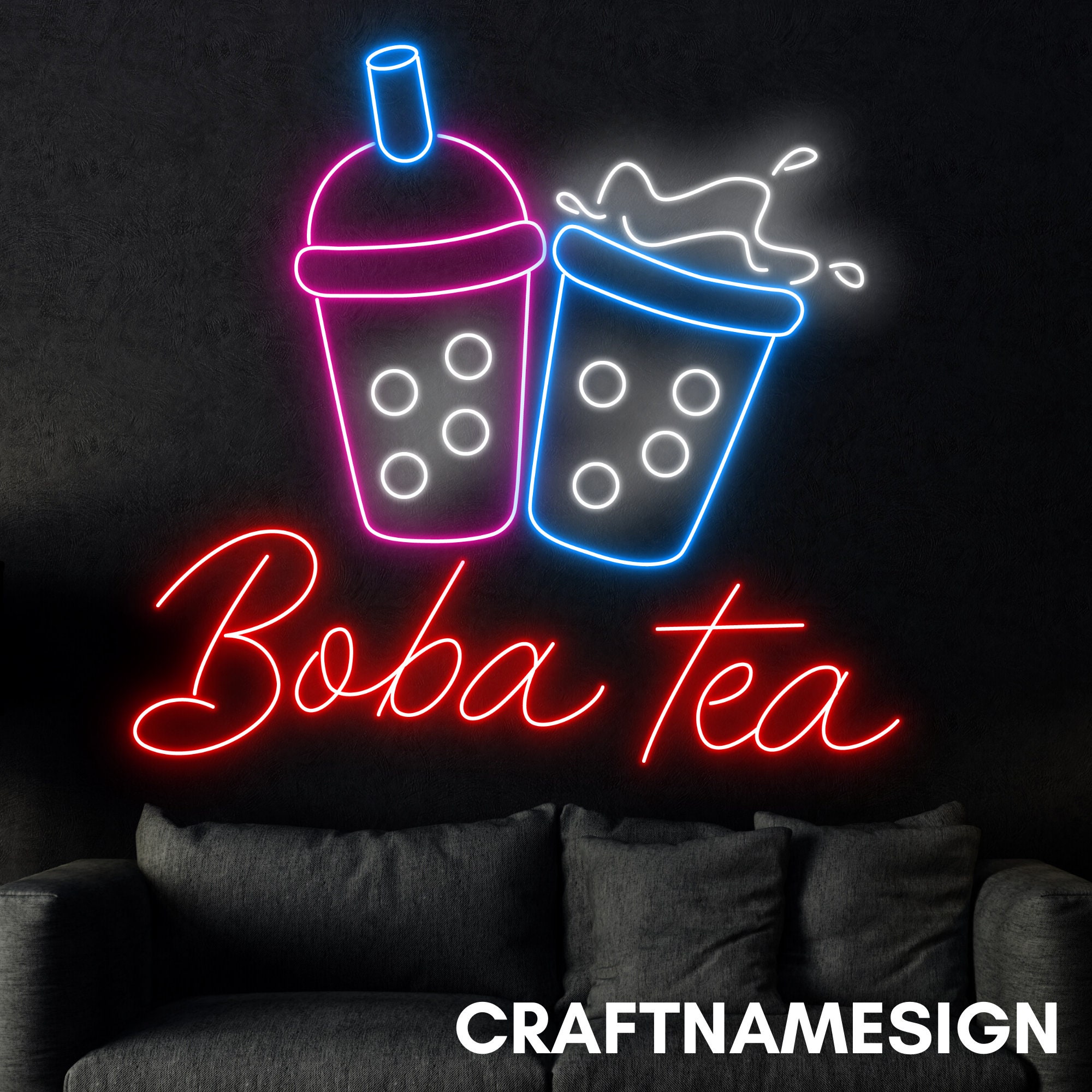 Custom Boba Tea Neon Sign, Bubble Milk Tea Led Sign, Custom Neon Sign ...