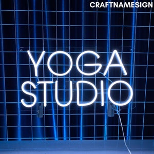 Yoga Studio Led Sign, Yoga Studio Neon Sign, Custom Neon Sign, Yoga Club Wall Decor, Fitness Room Led Light Art, Yoga Home Wall Decor