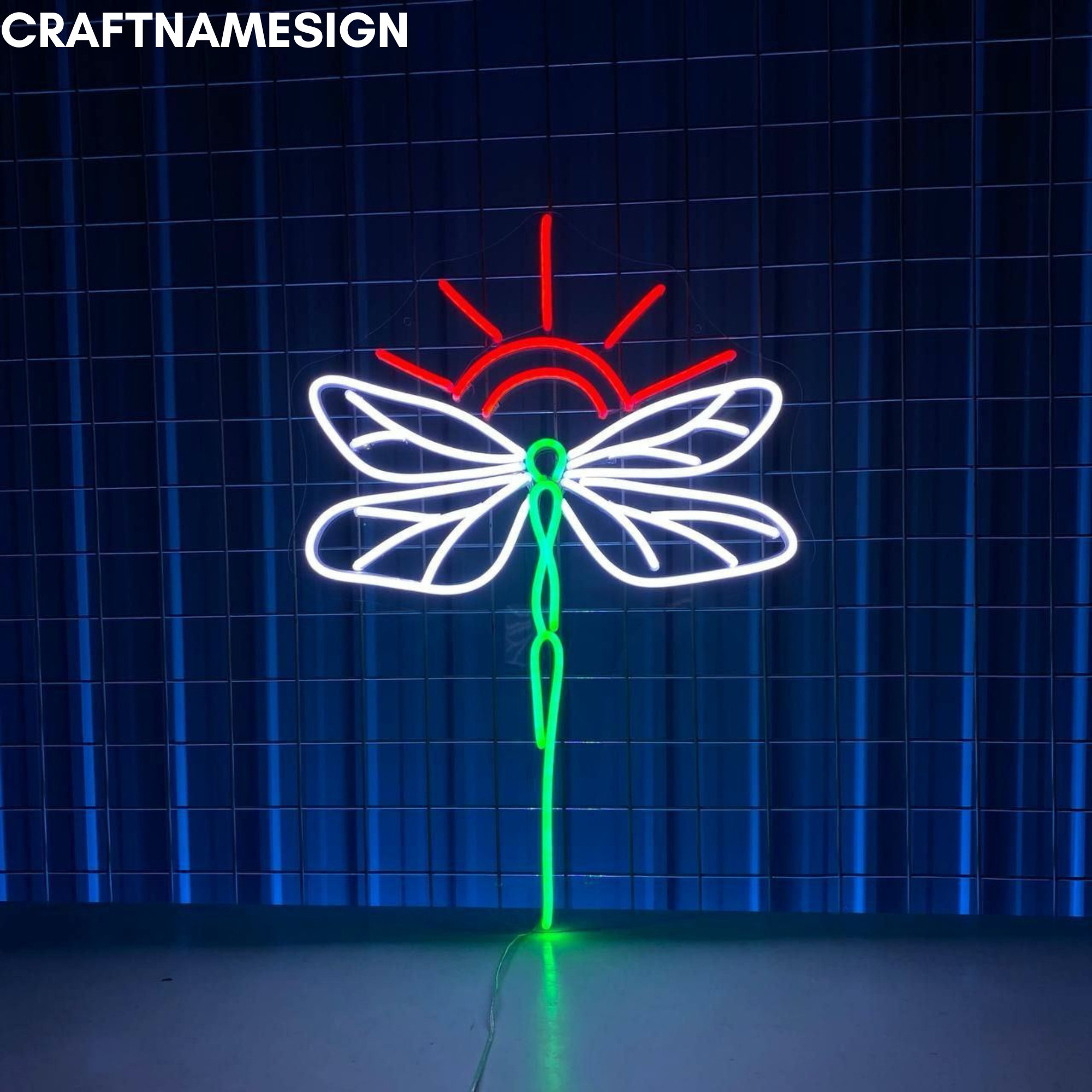 夕日のトンボのネオンサインLEDライト付きトンボの壁アートカスタムネオンサイン家の壁の装飾用のトンボトンボ愛好家へのギフト - Etsy 日本