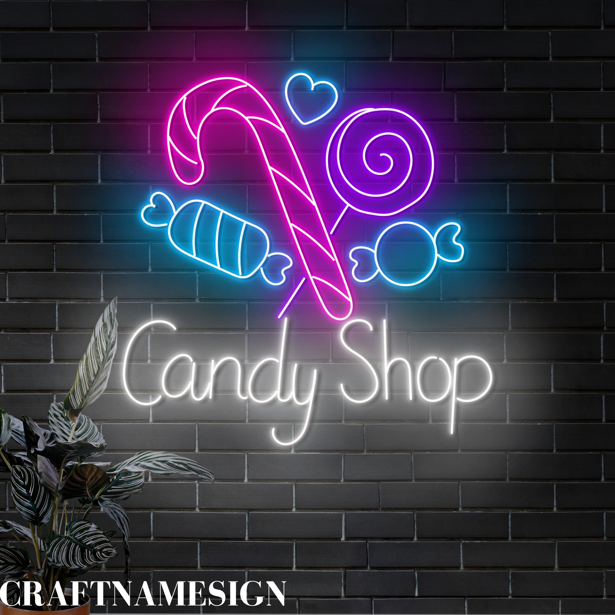 Open Candy Shop Neon Sign, Grand Opening Candy Shop Led Sign