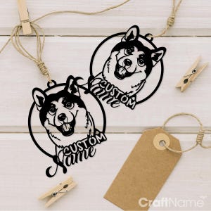 Custom Akita Inu Dog Ornament Metal Wall Art, Idea Ornament For Christmas Decor Gift, Ornament Wall Hangings, Metal Ornament Christmas Decor
