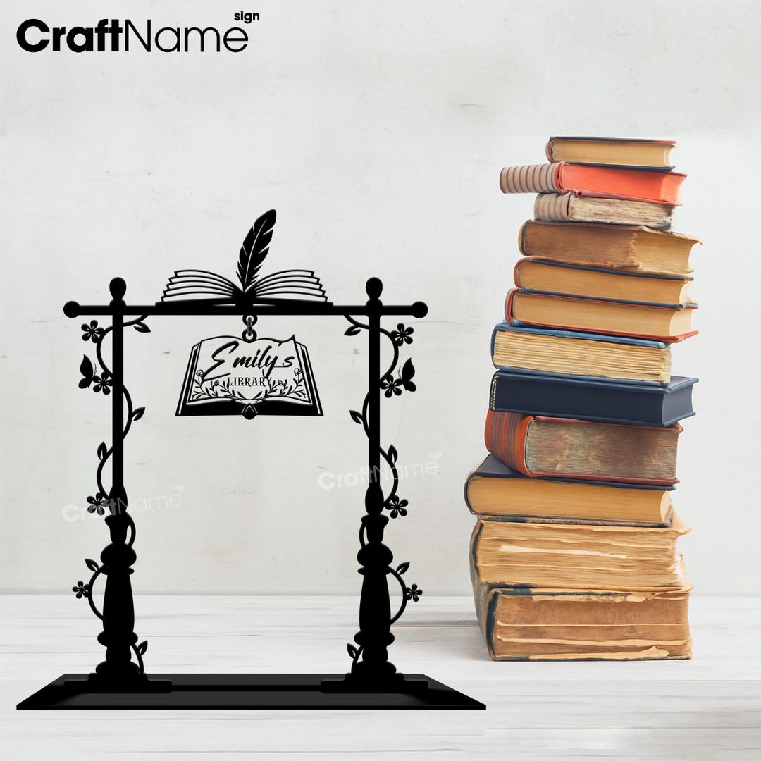 Sign Post Book Personalized Flower Book Signpost, Open Book Metal Mini Signpost Stand ...
