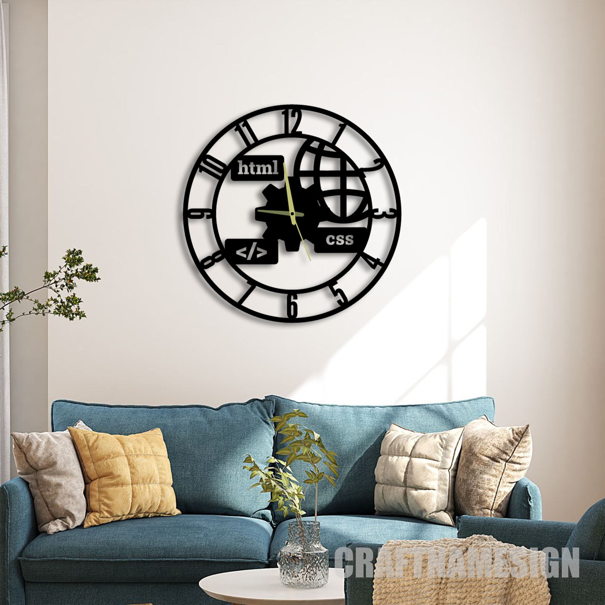 Orologio Country Soggiorno Orologio Da Parete Vintage In Legno 30cm - Design Silenzioso Shabby Chic Per Casa E Ufficio Lancette Orologio Da Parete - Foto 2