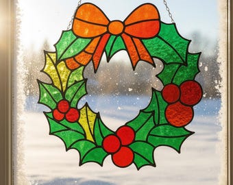 ステンドグラス カラフルおしゃれな クリスマスリースの通販 by かずこ