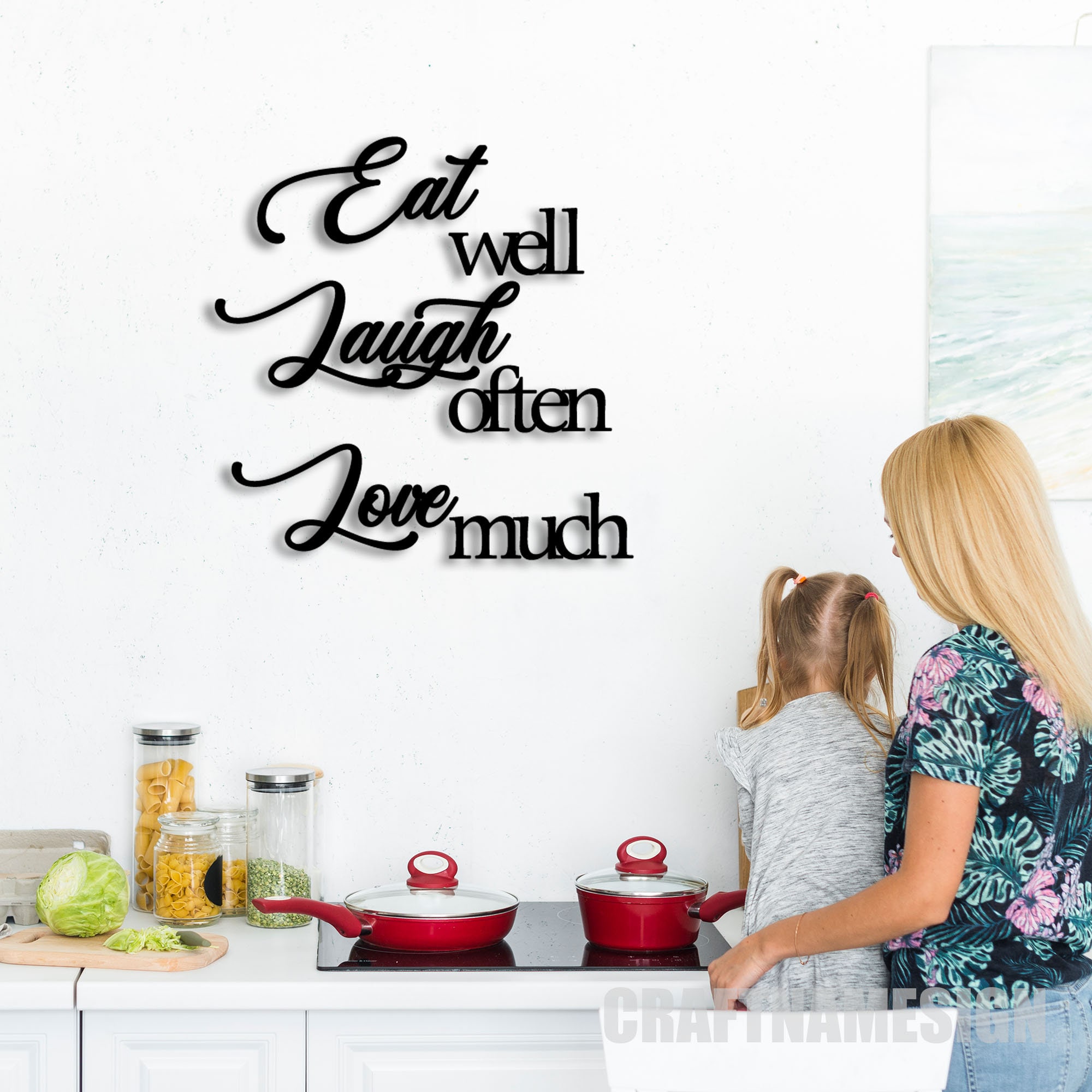 Targa Metallica Decorativa 30,5x20,3 Cm Con Scritta 'Wash Your Dishes Or I Will Punch You In The Face Love Mom' - Cartello Ironico Per Cucina, Casa, Bar, Ferro, 4 Fori