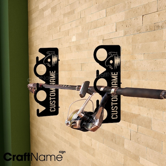 Wall Mount Custom Rod Racks Custom Fishing Pole Holder, Wall Mount