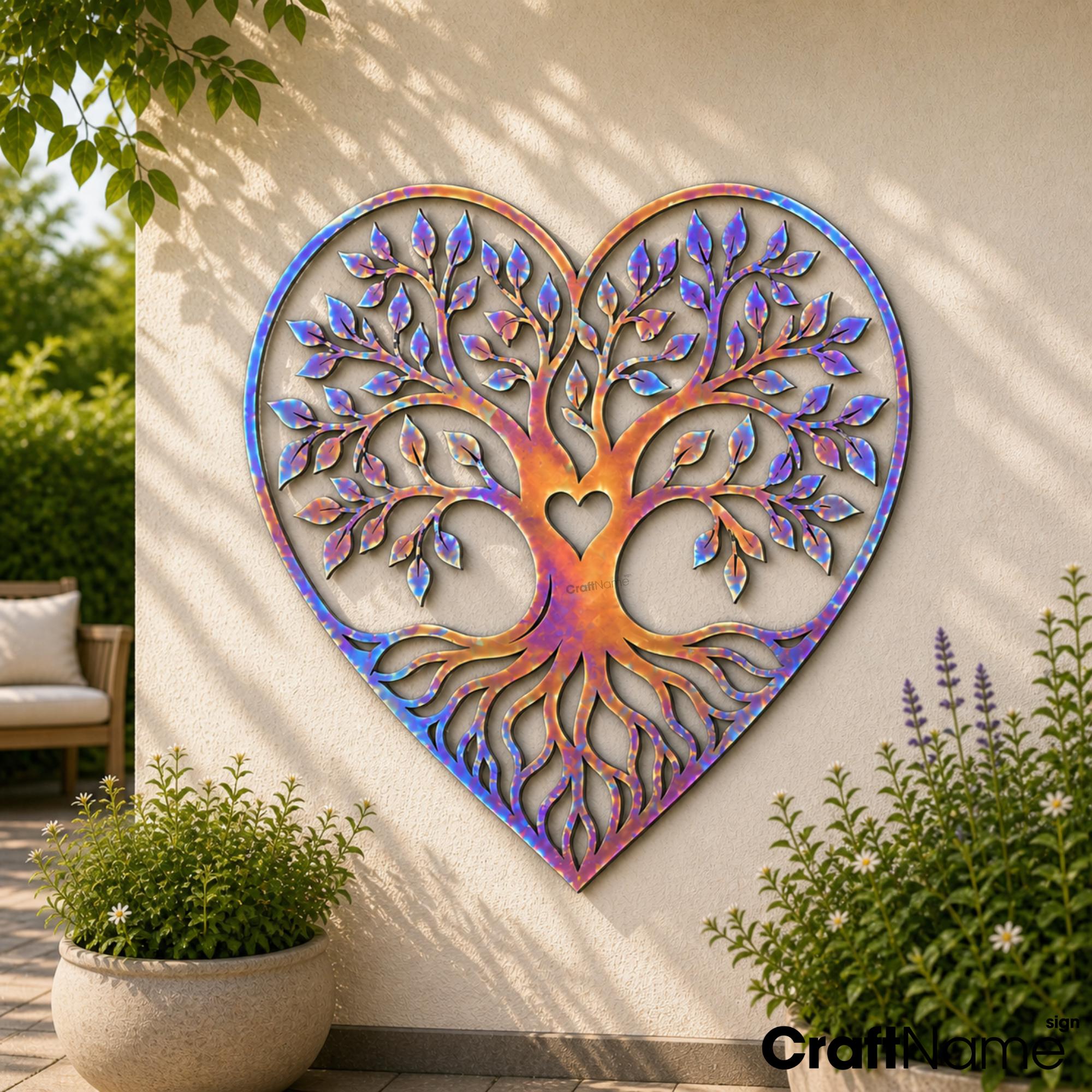 Tree of Life Metal Wall Art, Family Tree Decor for Garden or Patio - Etsy