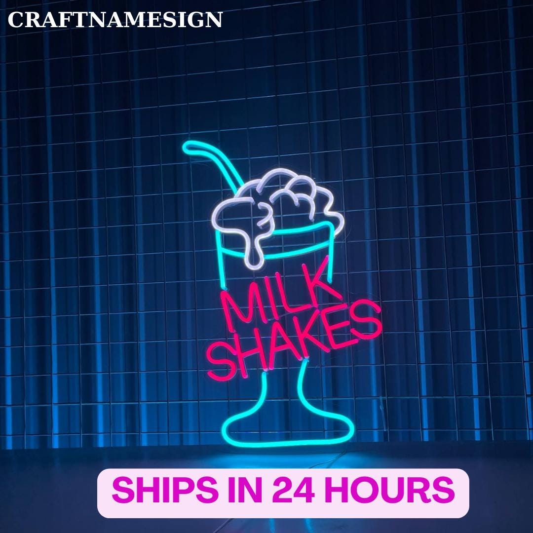 Milkshakes Led Sign, Milkshakes Neon Sign, Custom Neon Sign, Milkshakes ...
