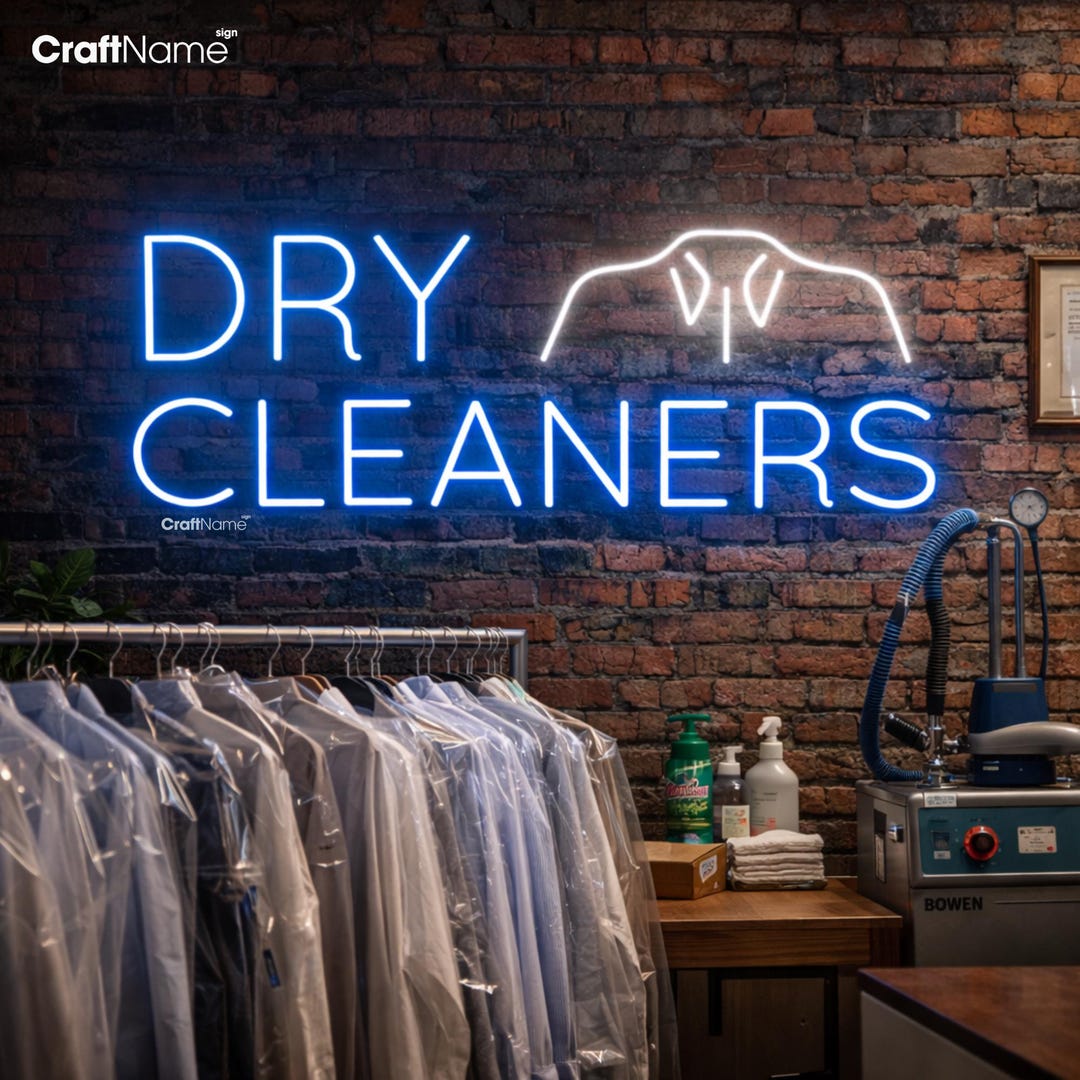 Dry Cleaners Neon Sign, Custom LED Wall Decor for Laundry Room - Etsy
