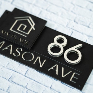 Custom House Number Sign, Number Box, Personalized Address Plaque ...