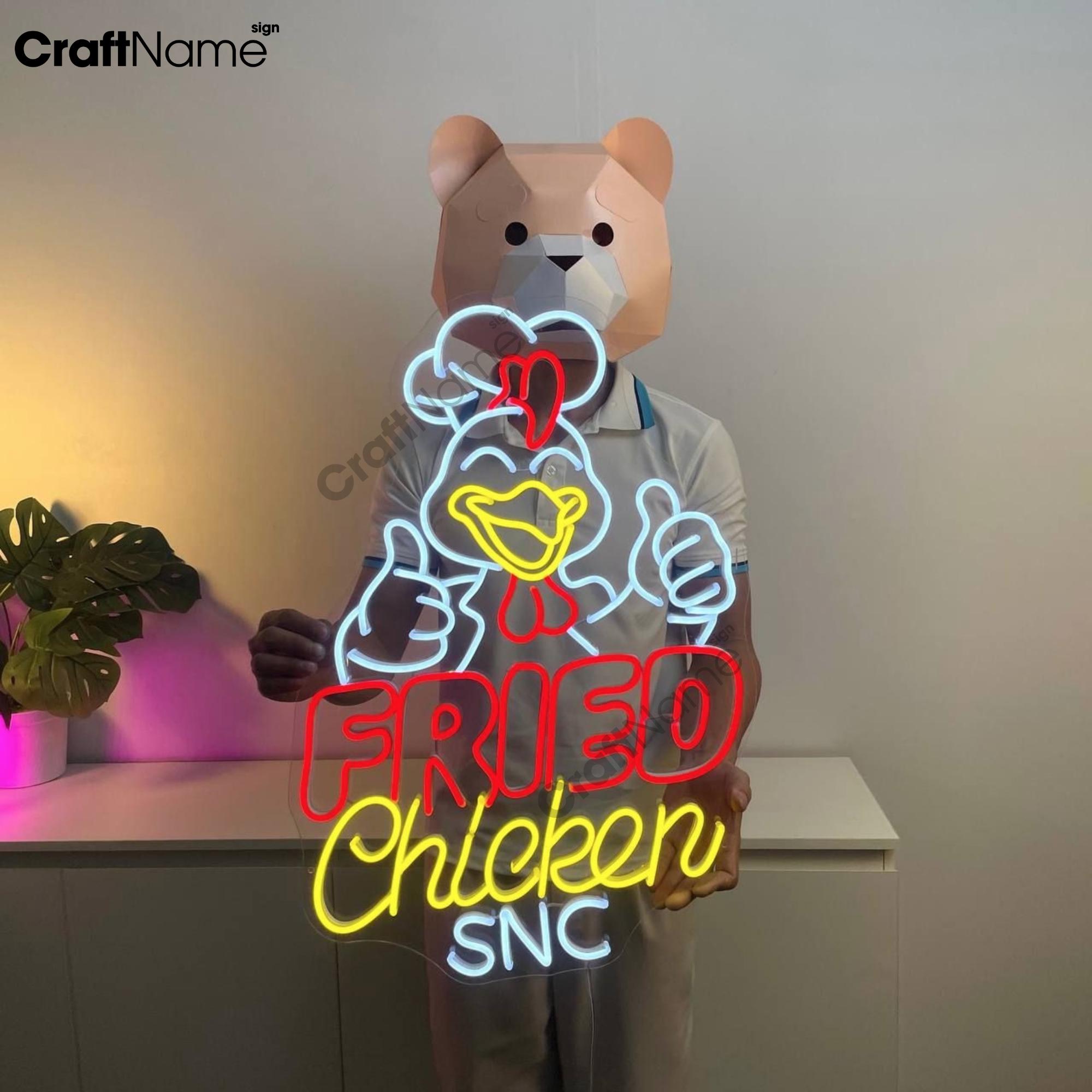 Insegna al neon con pollo arrosto, insegna al neon a LED con