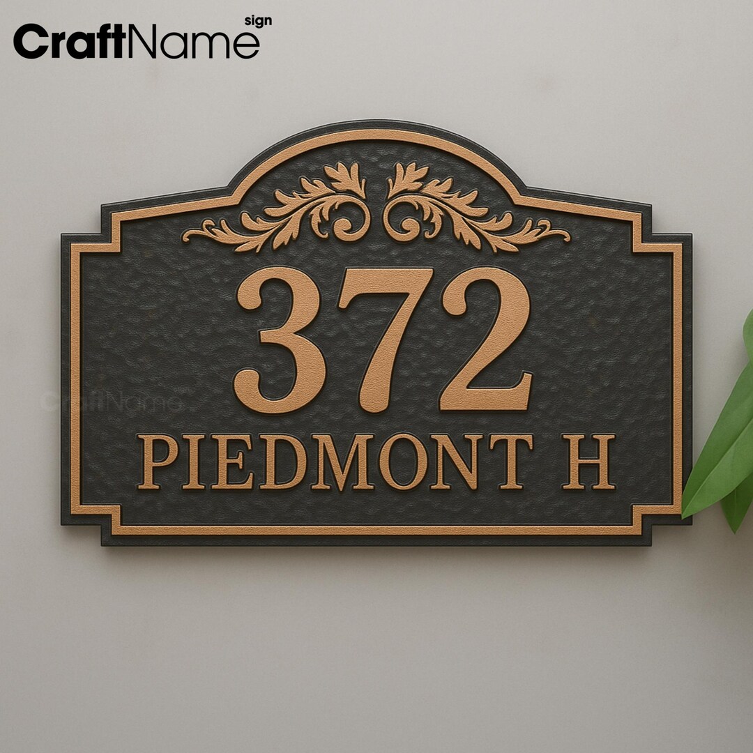 Address Number Design Custom Modern House Number Sign, Address Plaque for Home Exterior Decor ...