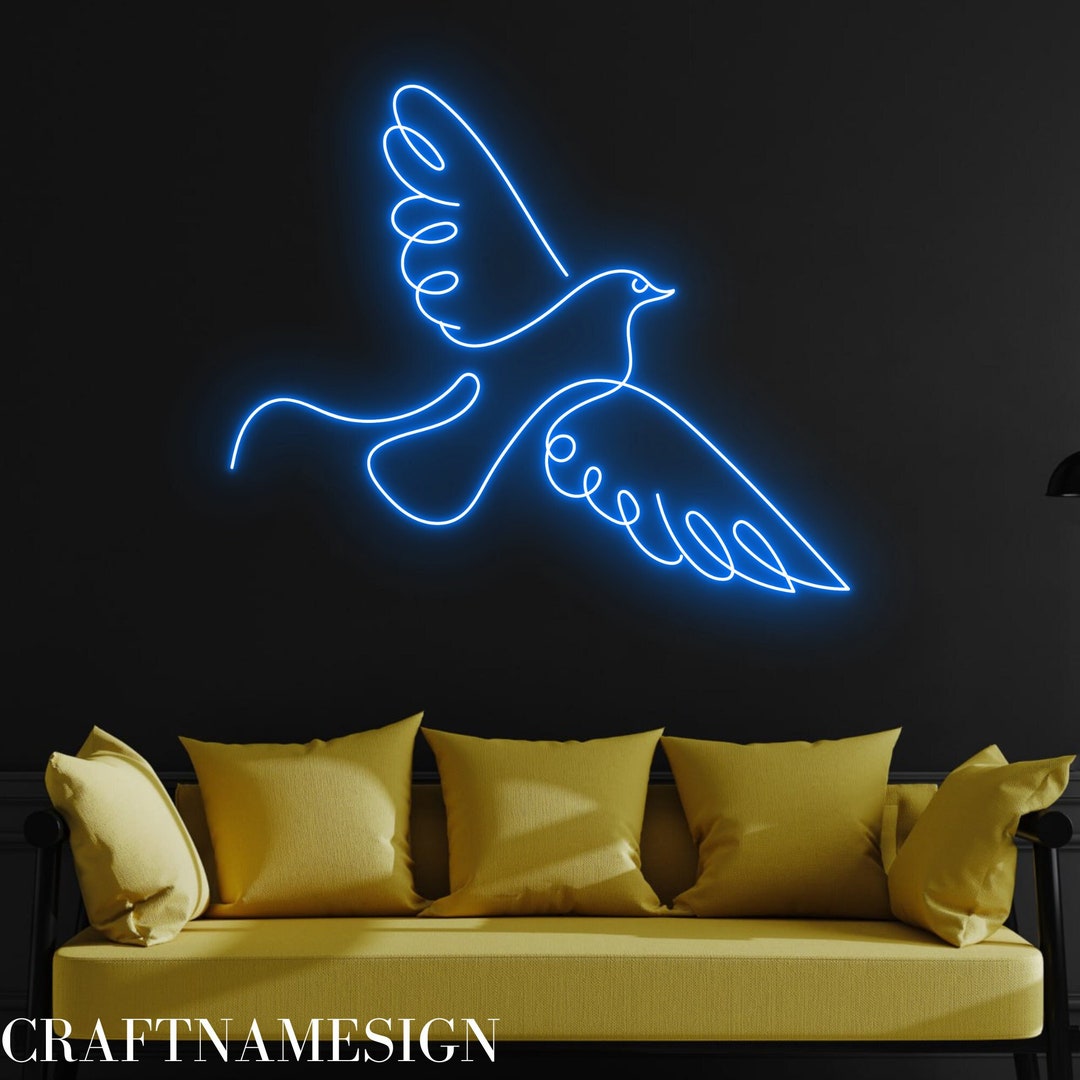 Bird Flying Neon Sign, Flying Bird Led Sign, Custom Neon Sign, Bird ...