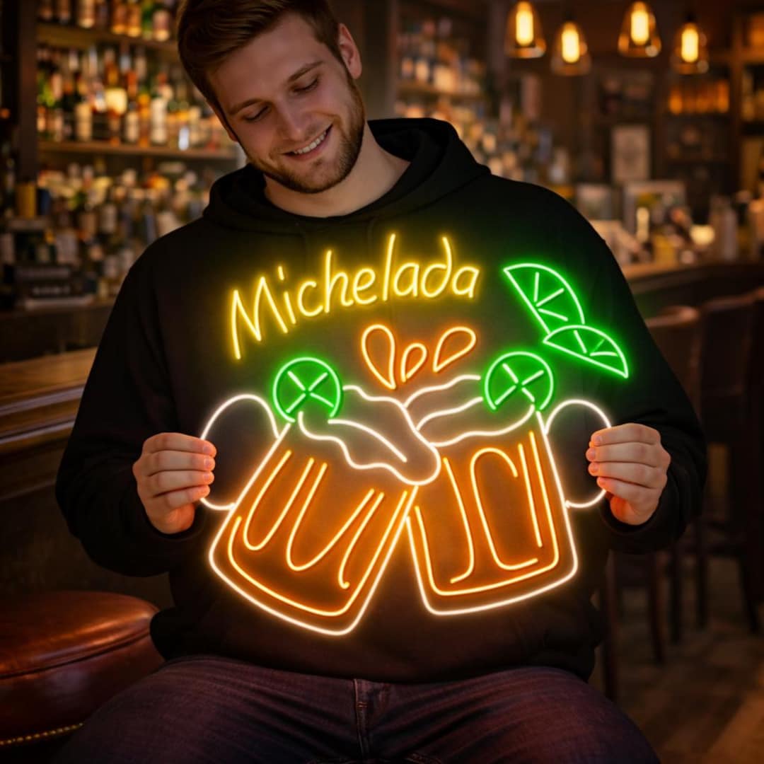 Michelada Cocktail Bar Neon Sign, Mexican Bar Decor - Etsy