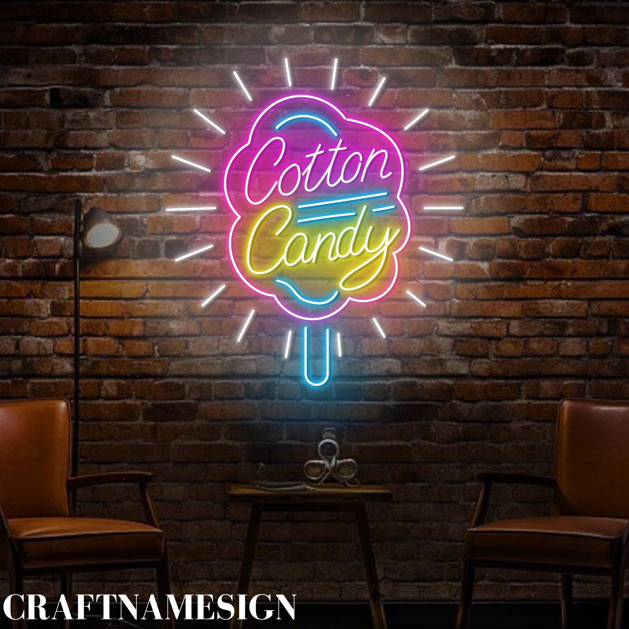 KANDYTOWN SIGN – Sign Few Colors NAIYISI Candy Neon Sign for Wall Decor Candyland Party