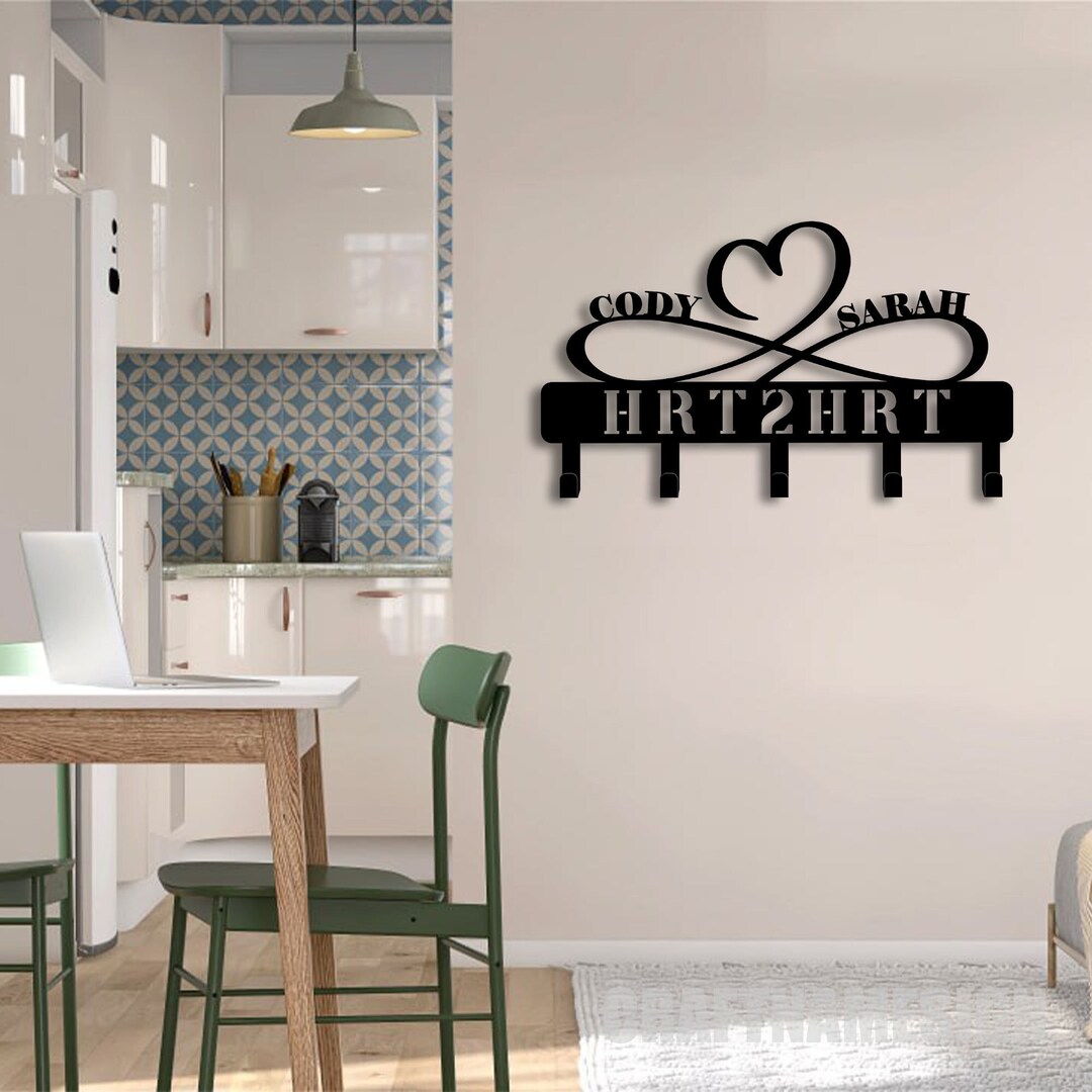 Custom Heart to Heart Key Holder, Valentine Decorative Key Holder ...