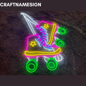 Roller Skates Led Sign, Roller Skates Neon Sign, Custom Neon Sign, Roller Skates Store Wall Decor, Roller Skater Room Led Sign, Gift For Her