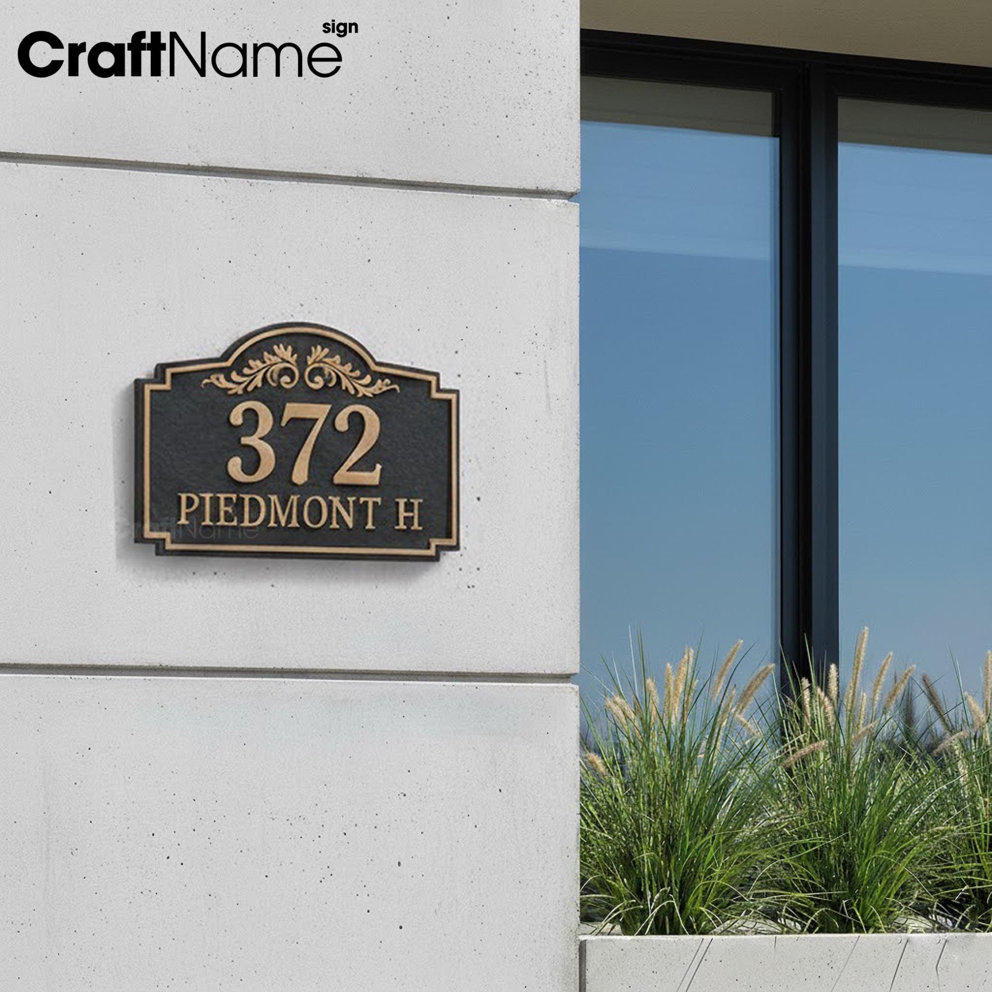 Custom Modern House Number Sign, Address Plaque for Home Exterior Decor ...