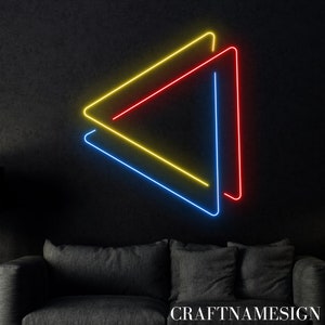 Triangle Valknut Neon Sign, Triangle Led Sign, Custom Neon Sign ...