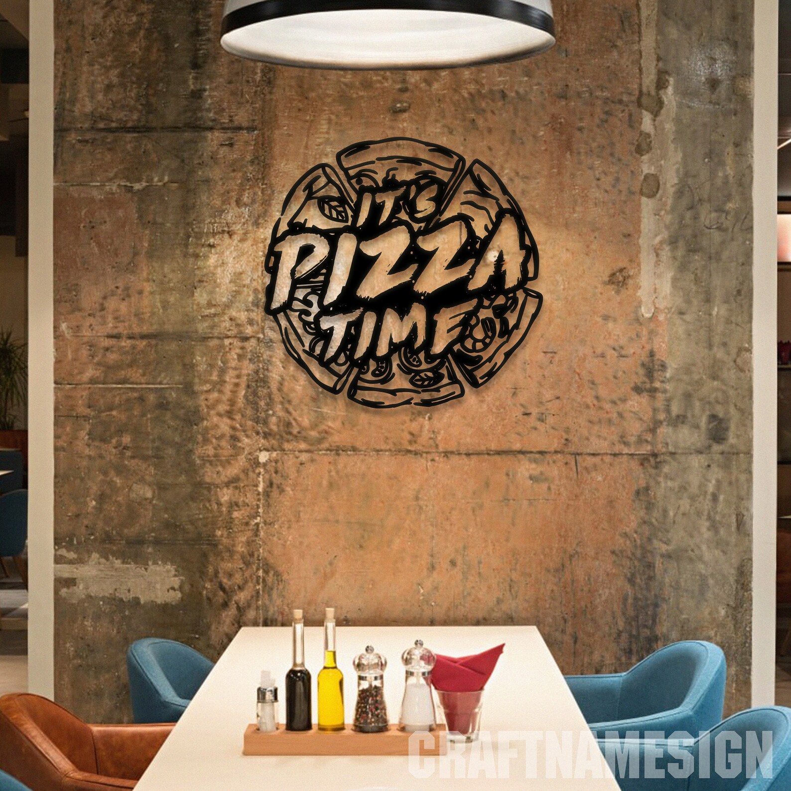 It's Pizza Time Metal Sign, Pizza Sign, Shop Sign, Personalised Gifts ...