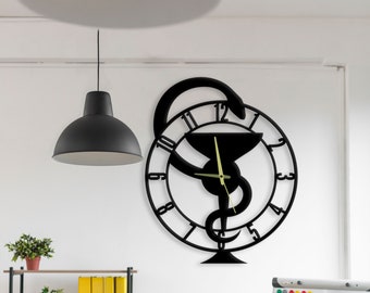 Orologio da parete decorativo per dottore, orologio da parete unico per la decorazione domestica e le arti da parete, orologi da parete personalizzati per l'assistenza sanitaria per l'arredamento della clinica medica
