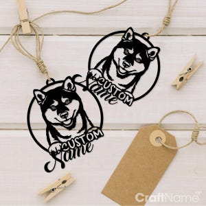 Custom Shiba Inu Dog Ornament Metal Wall Art, Idea Christmas Ornament Decor & Gift, Ornament Wall Hangings, Metal Ornament Christmas Decor