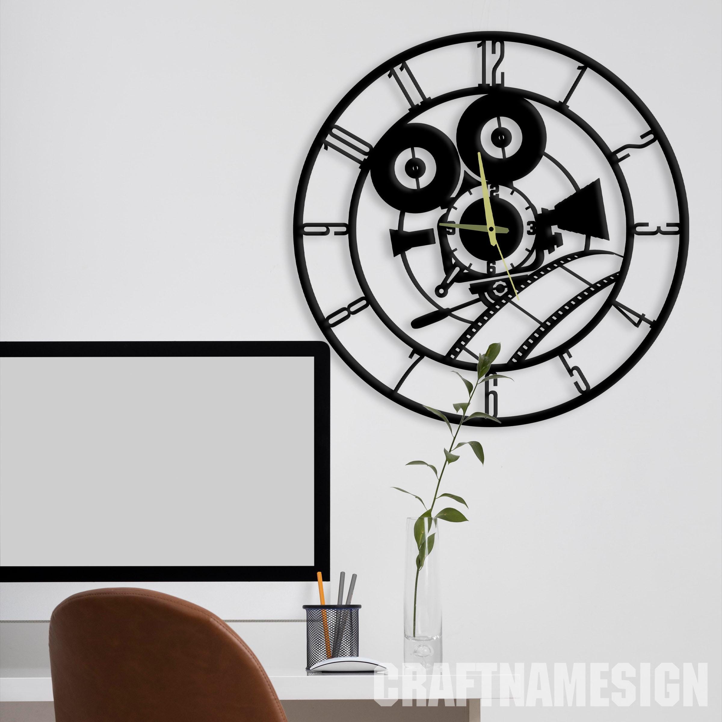 Movie Reference Clock Classic Movie-themed Metal Large Wall Clock, Wall Clock Unique for Home ...