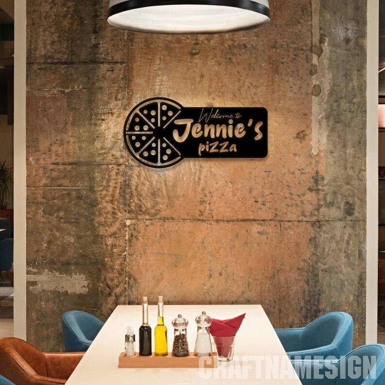 Personalized Pizzeria Sign, Pizza Sign, Shop Sign, Kitchen Decor ...