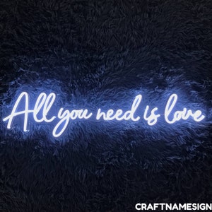 Alles, was Sie brauchen, ist Liebe Leuchtreklame, Sie benötigen Liebe LED-Schild, Benutzerdefinierte Leuchtreklame, Hochzeitswanddekor, Valentinstagdekor, Paar Valentinstag Geschenk