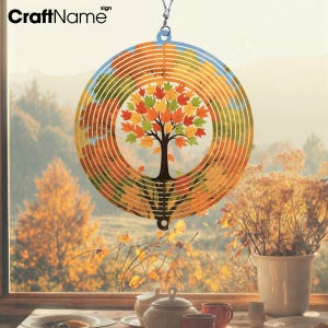Fall Tree Wind Spinner for Front Porch, Lawn and Patio Decor, Rustic Yard Decoration, Ideal Gifts for Autumn Lovers and Gardeners