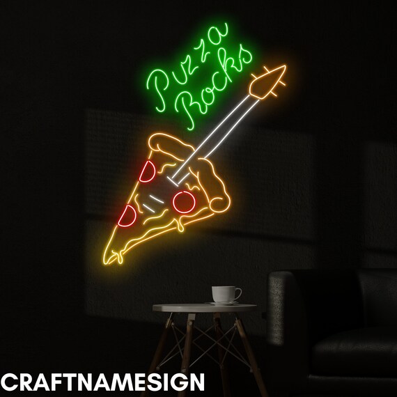 Insegna Pizzeria Personalizzata A LED - Neon Per Ristorante, Arredamento Cucina, Regalo - Foto 3