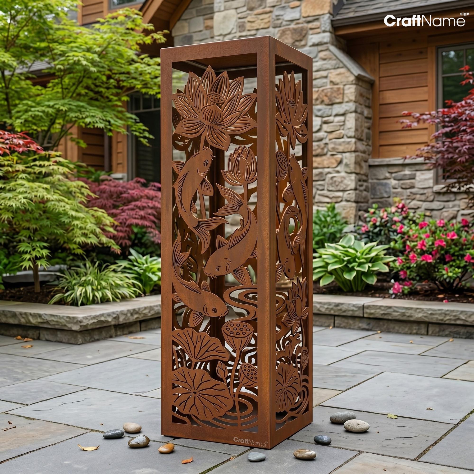 Japanese Garden Metal Wall Art - Etsy