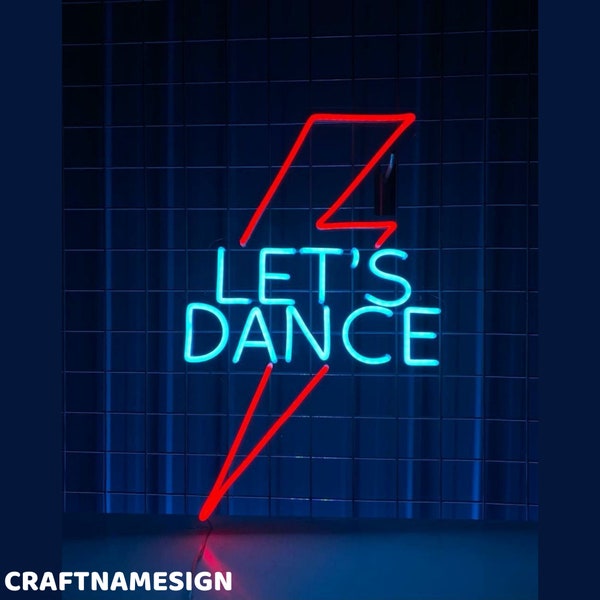 Let's Dance Neon Sign, Dance Led Sign, Custom Neon Sign, Dance Lover Gifts, Dancing Club Sign, Dancing Room Wall Led Decor, Gift For Dancer