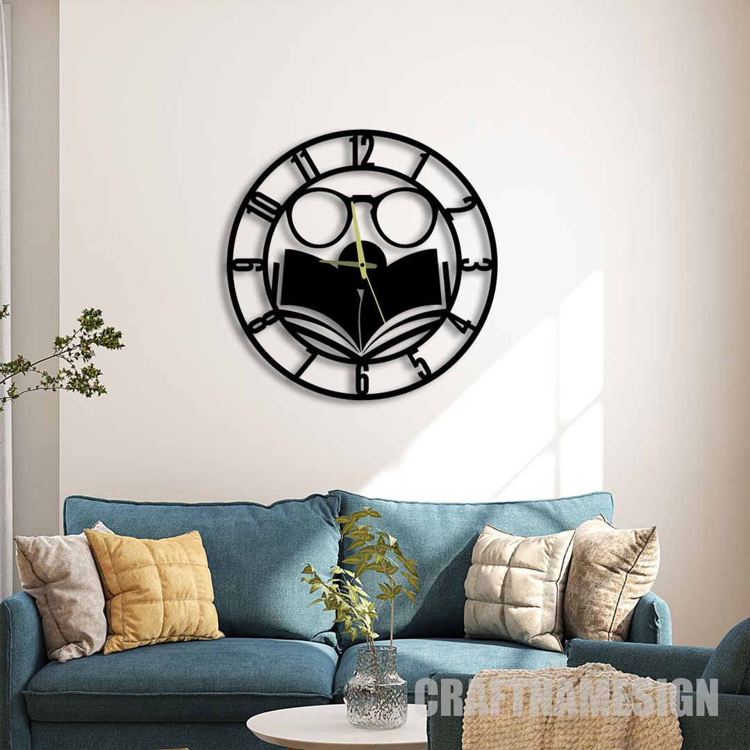 Librarian Decoration Clock for Wall, Wall Clock Unique for Home Decor ...