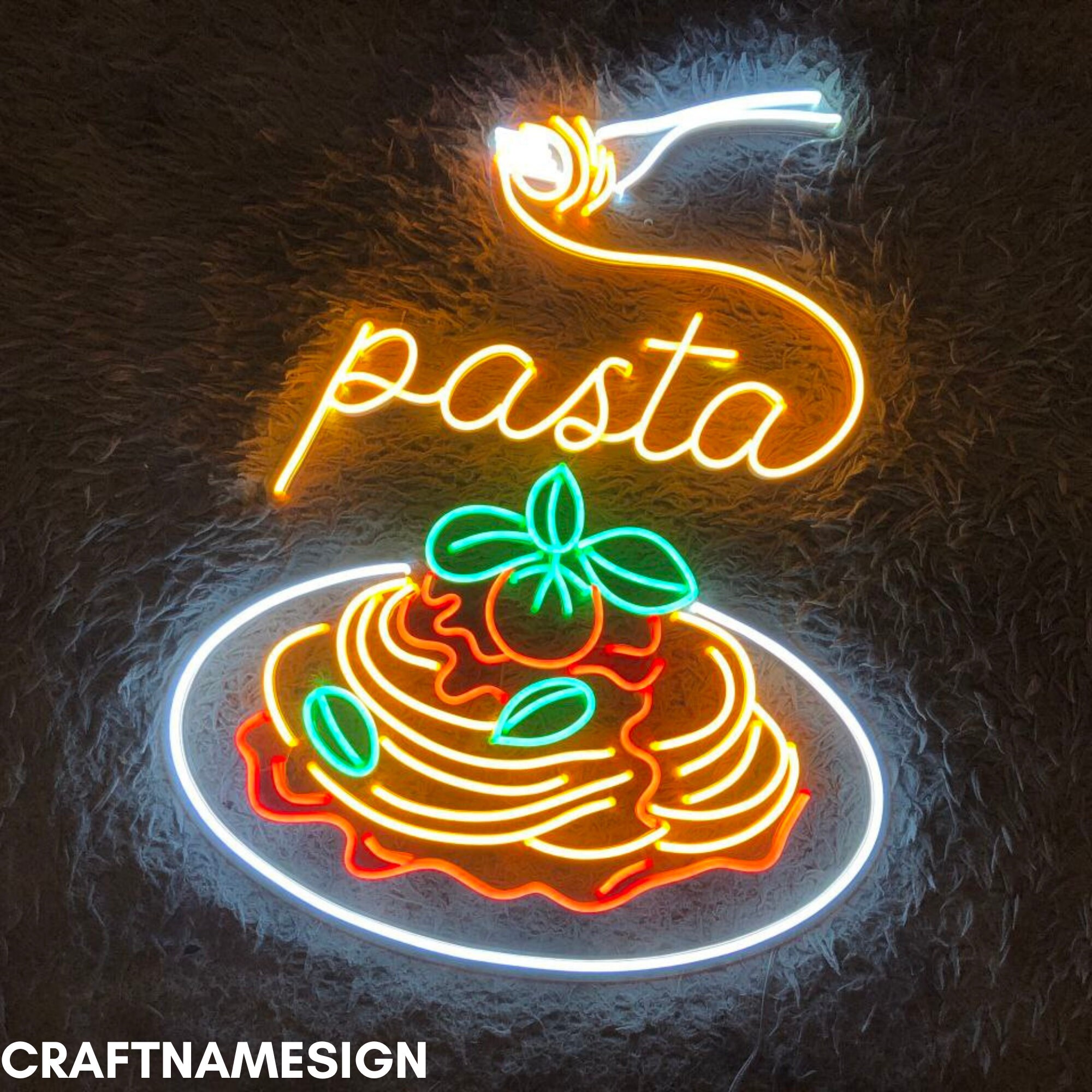 パスタネオンサイン、イタリアンレストランネオンライト、カフェ