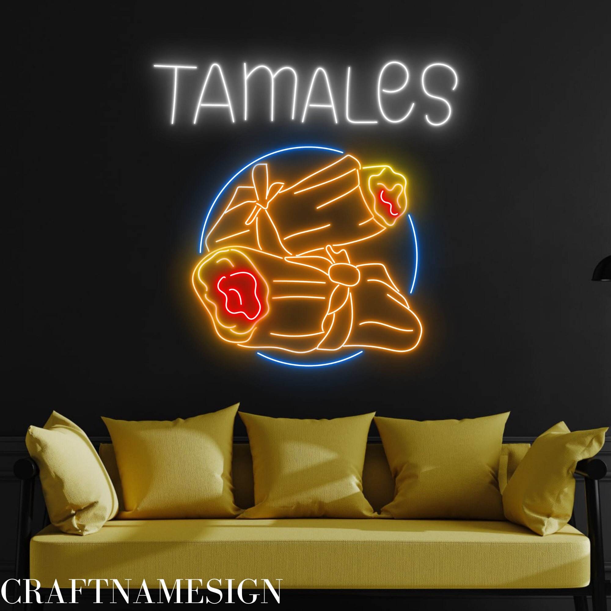 Tamales Neon Sign, Tamales Led Sign, Custom Neon Sign, Mexican Tamales Restaurant Light, Mexican Food Wall Decor, Tamales Lover Gift