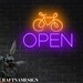 Bike Open Neon Led Signboard, Bicycle Shop Neon Sign, Bicycle Shop Led ...