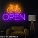 Bike Open Neon Led Signboard, Bicycle Shop Neon Sign, Bicycle Shop Led ...