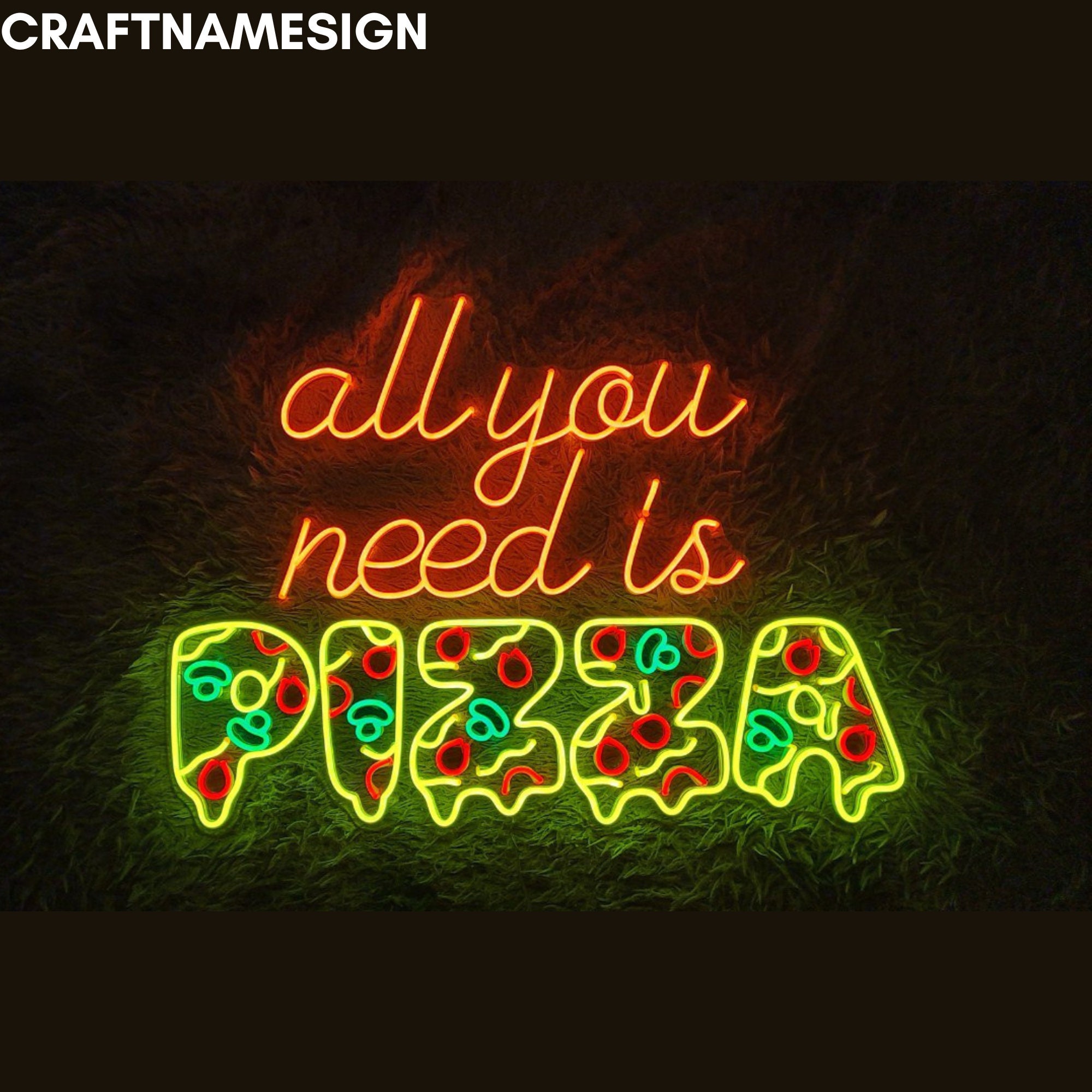 All You Need is Pizza Led Light, Custom Neon Sign for Italian