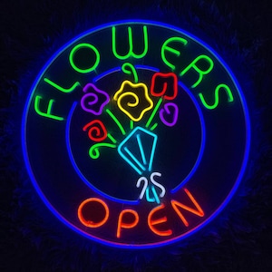 Flower Shop Led Sign, Flower Shop Neon Sign, Wall Decor, Flower Shop Led Light, Custom Flower Shop Sign, Flower Shop Decor, Christmas gifts