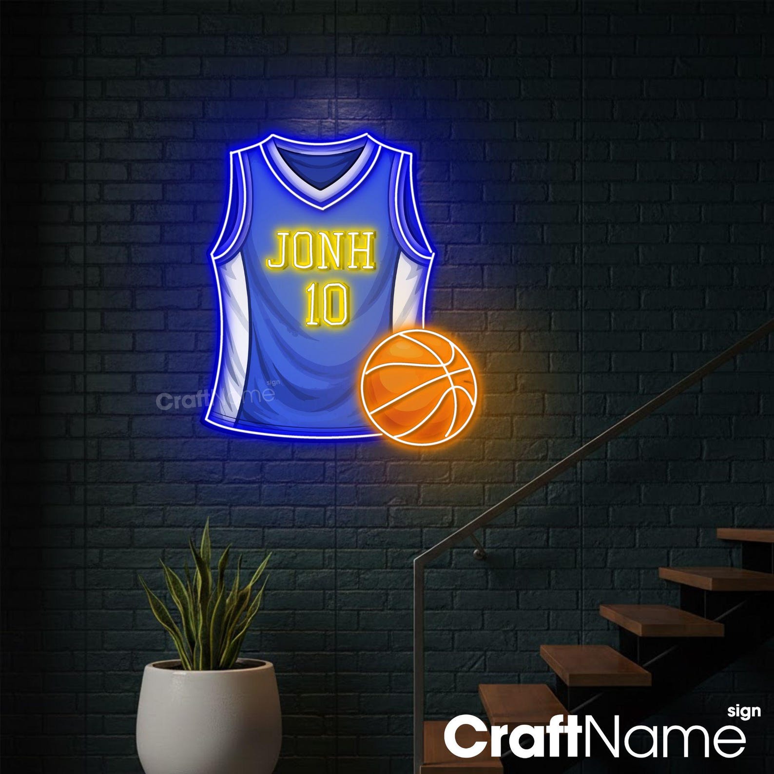 Led Basketball. Sign Basketball LED Neon Wall Sign, Bright Sports Light for Bed Room, Man ...