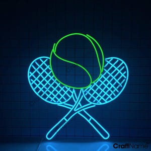 Custom Tennis Racket Neon Led Sign, Custom Neon Light For Tennis Club Wall Decor, Tennis Shop Decor, Gift For Dad, Tennis Lover Gift