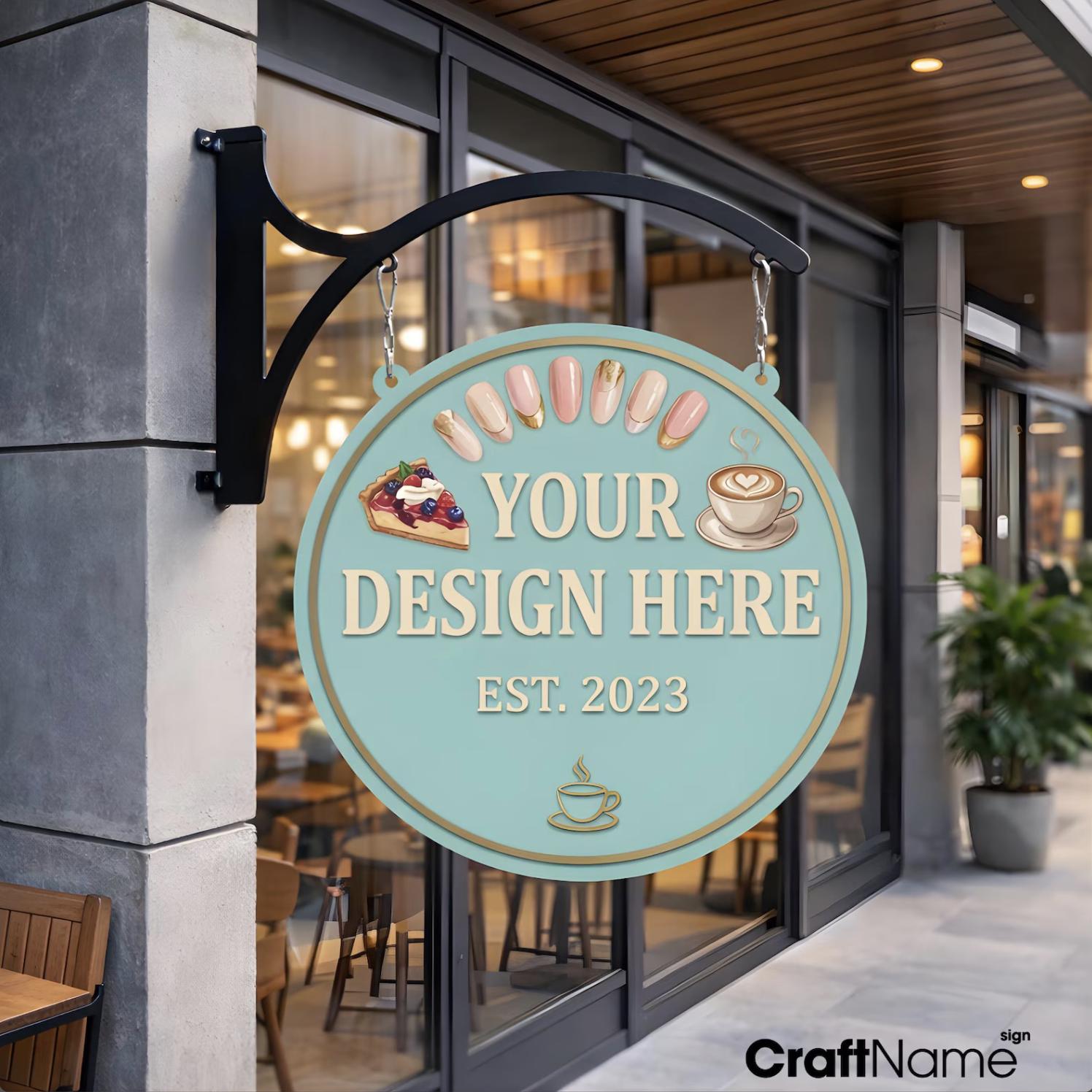 Custom Hanging Sign, Personalized Storefront Business Sign, Morden ...